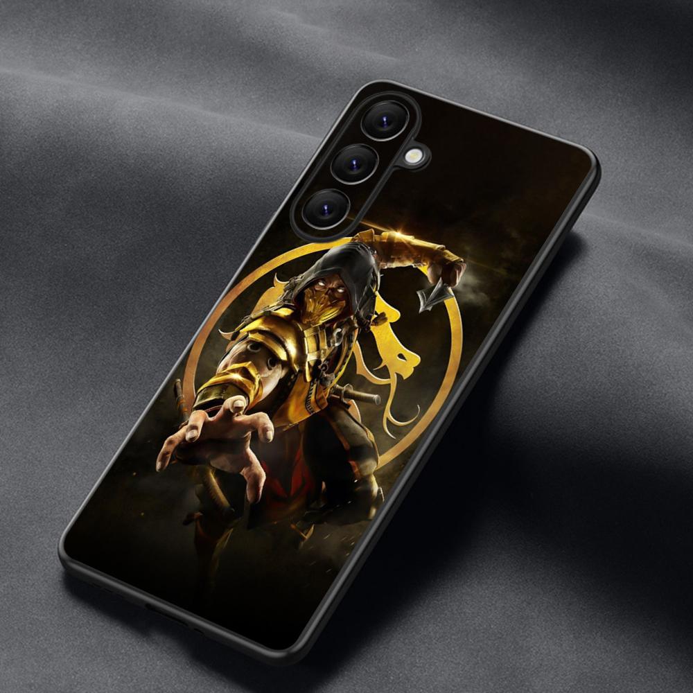 Hot game Mortal Kombat pattern Phone Case For Samsung Galaxy S25 S24 S23 S22 S21 S20 Plus Ultra Note20 Soft Black