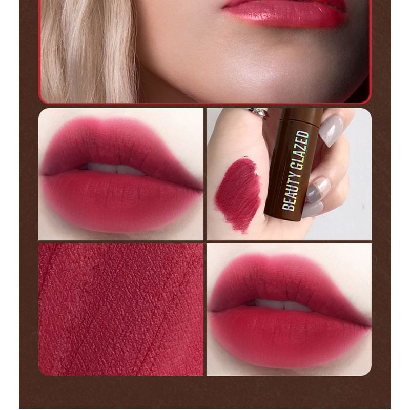 BEAUTY GLAZED - Шоколадный шелковистый блеск для губ - 12 цветов