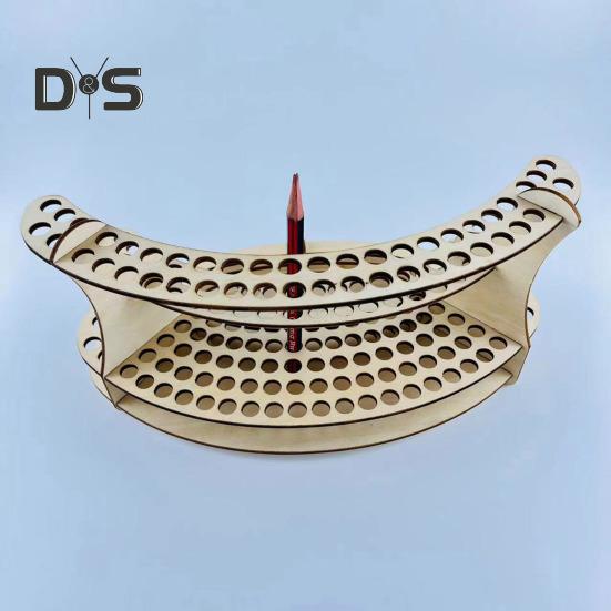 Wooden Paint Brush Holder 140 Holes Paintbrush Holder Organizer Paint Brush Stand Large Capacity Pen Pencil Rack