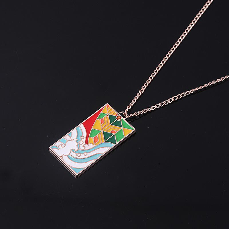 Japanese Anime Peripheral Ghost Slayer Blade Ghost Slayer Team Nine Pillar Necklace Tomioka Yoshitomo Butterfly Ninja Metal Pendant Pendant