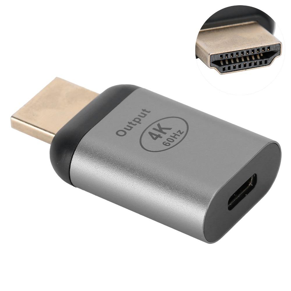4K 60hz Type-C Female To HD Male Adapter Aluminum Alloy Shell HD Adapter Connector for OS X