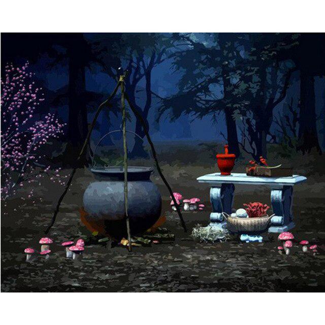 Алмазная мозайка ночной город