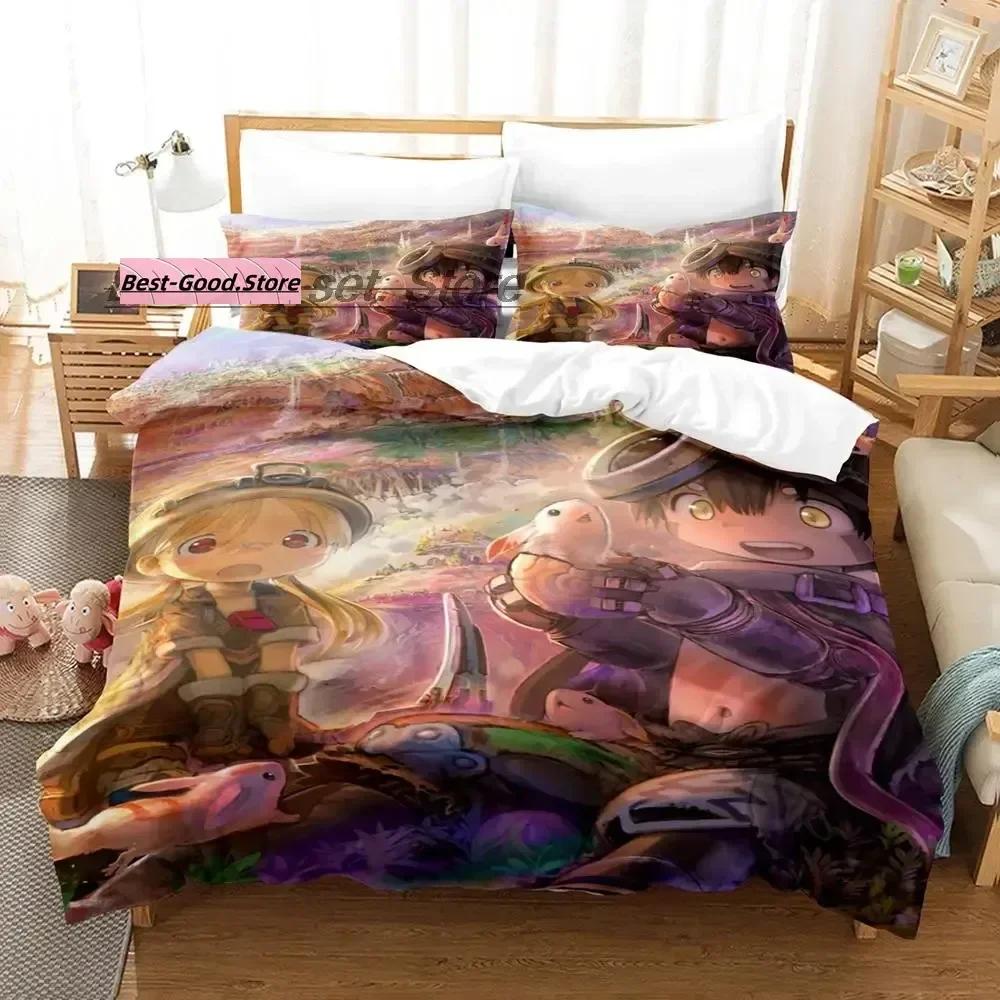 New Made In Abyss Bedding Set Duvet Cover Sheet Printed Bed Set Pillowcase Bed Full Queen King Size Comforter Bedroom