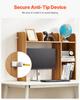VEVOR Desktop Bookshelf, 2-Tier Wood Desktop Storage Organizer, 37.2" x 9.5" x 28.9" Office Storage Rack Wood Display Shelf
