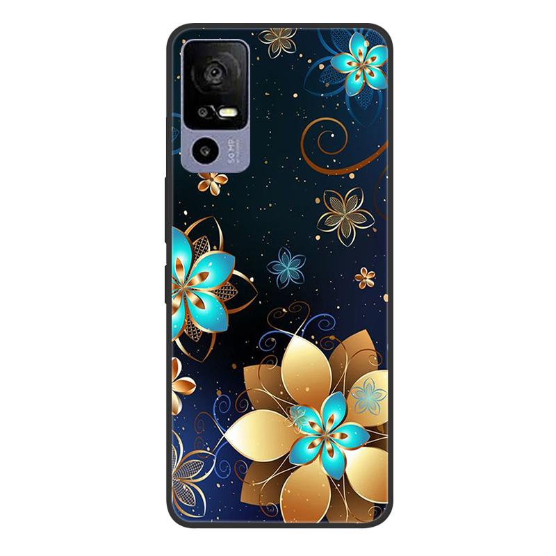 For TCL 40R 5G T771A Case Painted Soft Black Silicone Bumper Phone Cover for TCL 40 R 5G 6.6" Case TCL40R 40R Etui Coque Fundas