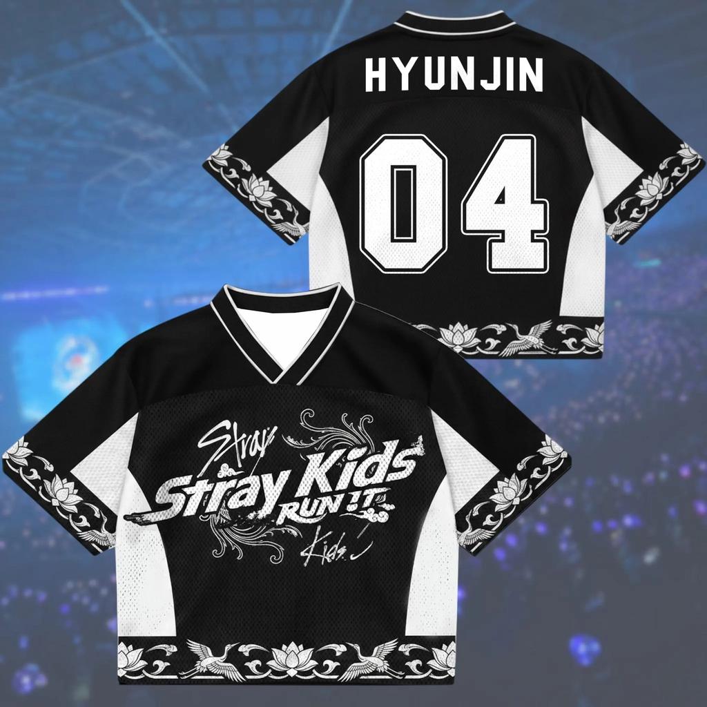 2026 Kpop Stray Run It World Tour Jersey T-shirt Men Women Summer Sports T-shirt Breathable Quick Drying Street Clothing Unisex