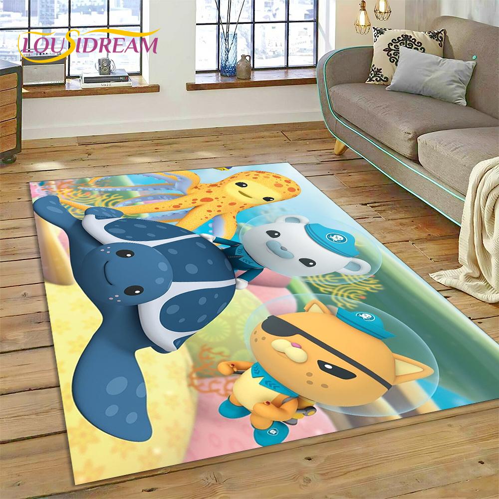 3D Мультяшный Коврик The Octonauts Barnacles, Ковер для Гостиной Спальни Дивана, Декоративный Придверный Коврик, Детский Нескользящий Коврик для Пола