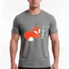 F Is For Fox Tshirt Summer Casual Cotton Tee Oversized Streetwear Tops Vintage Graphic Print Loose Fit Short Sleeve
