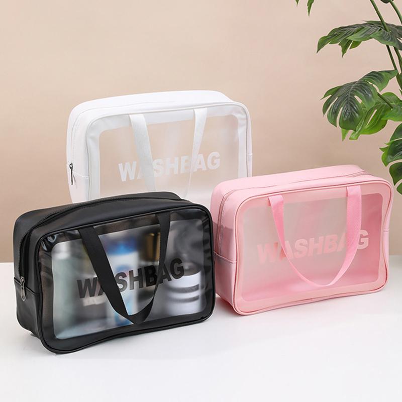 Women Makeup Bag Transparent PVC Cosmetic Bag Travel Make Up Case Wash Bag Large Capacity Toiletry Organizer Pouch