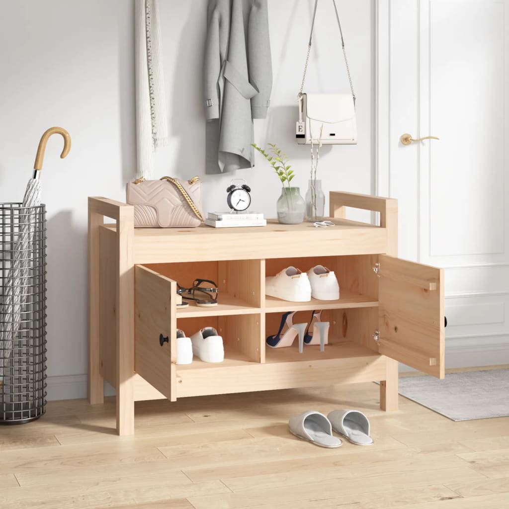 Hallway Bench 80x40x60 cm Solid Wood Pine