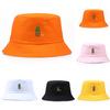1 Pcs Fashion Pineapple Fruits Double Side Hats Vintage Canvas Fisherman Hat Women Couple Sunhat Cap