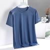 Мужская свободная и тонкая дышащая футболка из ледяного шелка с короткими рукавами и высокой эластичностью для занятий спортом на открытом воздухе, быстросохнущая повседневная футболка