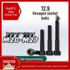 M20-M27 High Strength Blackened Hex Socket Head Cap Screw with Knurled Cylindrical Half Thread