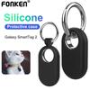 FONKEN For Samsung Galaxy SmartTag 2 Locator Tracker Case Silicone Keychain Pet Dog Tracker Anti-lost Cover Protective Case For Smart Tag 2