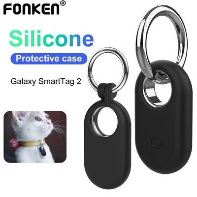 FONKEN Для Samsung Galaxy SmartTag 2 локатор трекер чехол силиконовый брелок трекер для домашних собак анти-потерянный чехол защитный чехол для Smart Tag 2