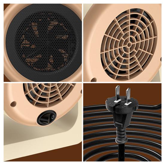 Portable Desktop Heater Small Fan Heater Bedside Space Heater for Office Bedroom Tip-Over & Overheat Protection