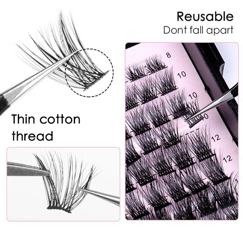 Накладные пучки ресниц, отдельные кластеры, наращивание ресниц, сегментированные накладные ресницы из искусственной норки, натуральные мягкие