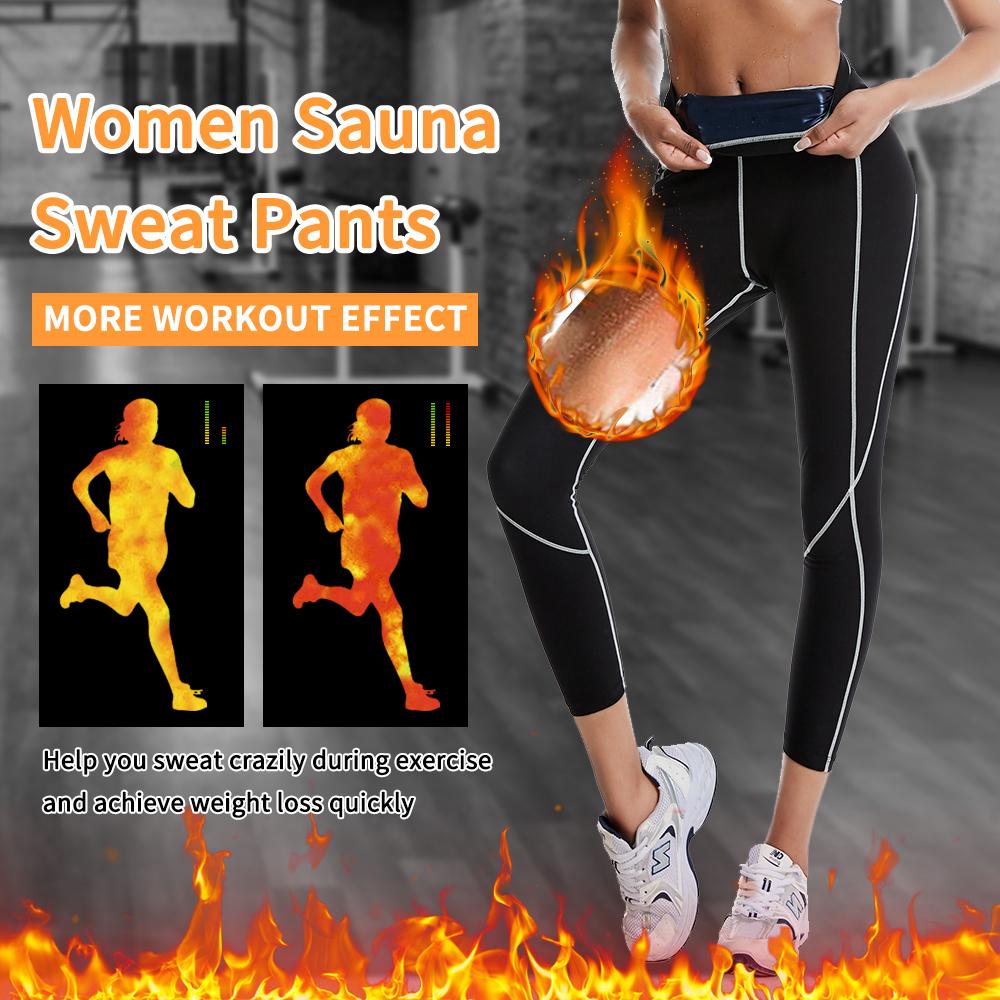 Женские леггинсы для сауны, спортивные штаны, леггинсы для похудения, корректирующее белье, тренажер для талии, формирователь тела, беговые упражнения, компрессионные брюки для похудения