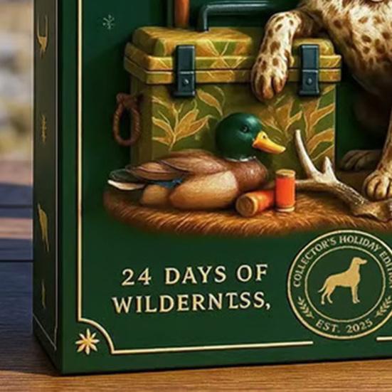 Hunting Dog Advent Calendar 2025 24 Days Acrylic Ornament with Canine Themes Christmas Countdown Decor for Tree Dog Lovers