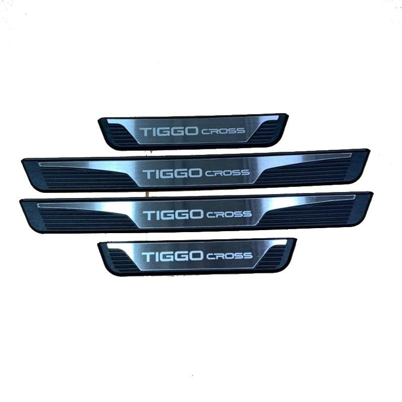 Для Chery Tiggo 4 CHS Tiggo 4 PRO Tiggo CROSS 2025 2026 Аксессуары Накладка на порог автомобиля Накладка на порог Накладка Декоративная накладка Защитная наклейка