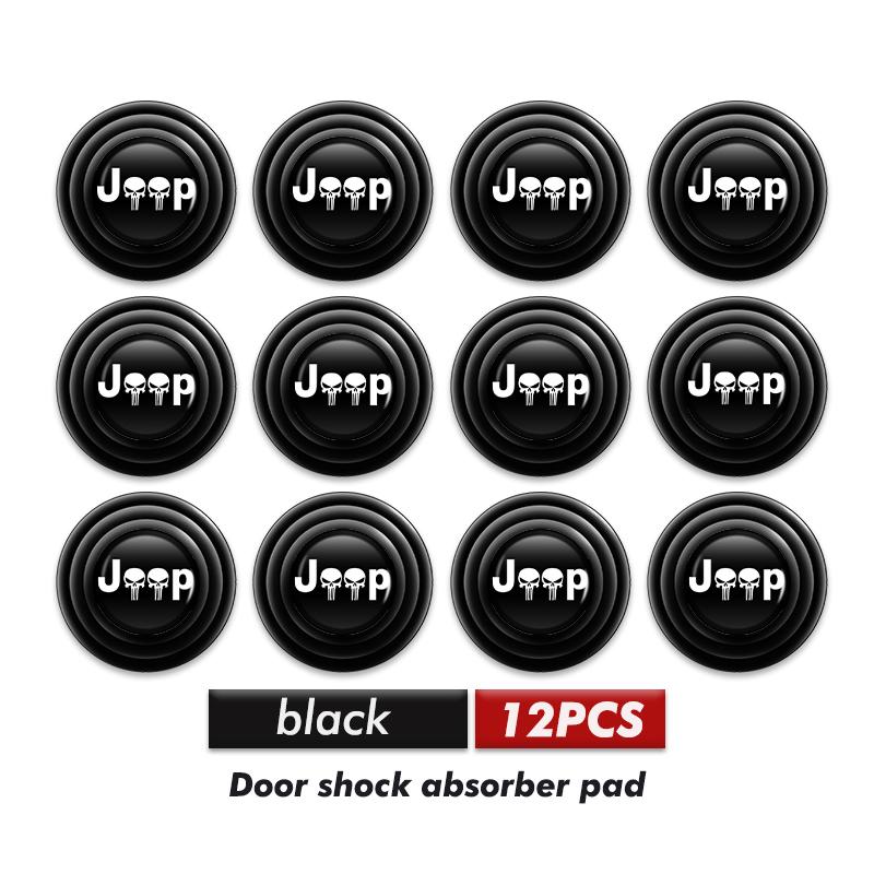 JOT2 4/8/12pcs Car Door Shockproof Anti-Noise Shock Cushion For Jeep Patriot Renegade Wrangler JK JL Liberty Trailhawk