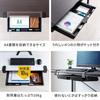 Sanwa Direct Дополнительный выдвижной ящик, Тип зажима, Совместимый с A4, Грузоподъемность 10 кг, Полистирол, Черный, 100-KB007