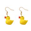 1 пара серег-подвесок в виде уток, мини-модные мультяшные серьги-крючки с животными, гвоздики для вечеринки, свадьбы, подарки, ювелирные изделия для девочек