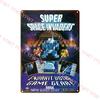 Collection of Classic Games Born In The 70s and 80s Super Space Invaders Game Video Game Metal Tin Sign Retro Poster Wall Decor
