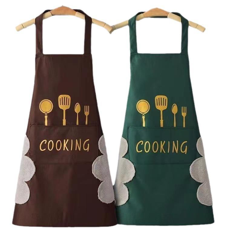 Водонепроницаемый и маслостойкий кухонный фартук с дизайном ножа и вилки, грязеотталкивающий и тонкий для летней готовки. Идеально подходит для женщин