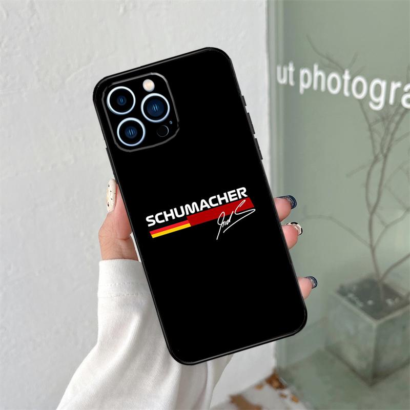 Силиконовый мягкий чехол Schumacher для iPhone 17 Air 11 14 15 16 Pro Max 12 13 Mini 16 Plus 16e Задняя крышка