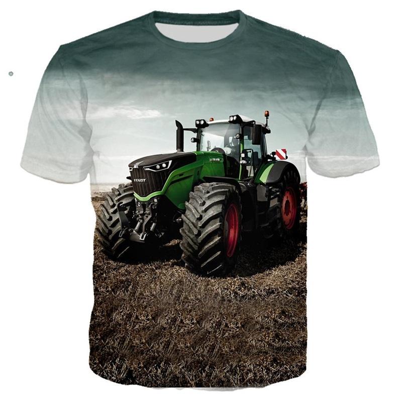 Fashion 3D Print Truck Tractor T-Shirts Men Streetwear Clothing Summer Casual T Shirt for Women Oversized Short Sleeve Tops Tees