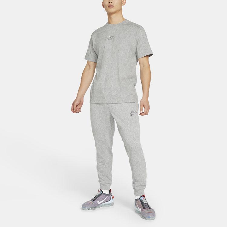 Nike Спортивная трикотажная футболка с коротким рукавом и логотипом, мужские топы, серая DA0654-010