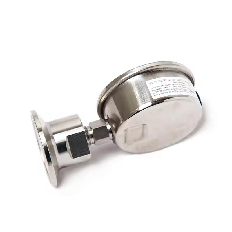 SS304 Stainless Steel Body Mpa/Bar/psi Pressure Gauge With SS316 Tri Clamp 1.5" Tri Clamp Manometer
