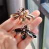 1 Pc Crystal Bee Brooch Cute Large Champagne Bee Brooches Delicate Insect Brooch for Women and Men,Pins, Party Jewelry, Gifts