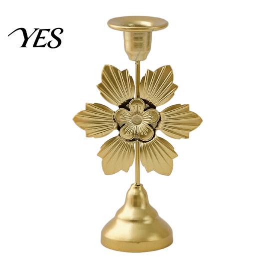 Aged Texture Candle Holder Vintage Metal Holder, Romantic Candlestick Dinner Table Centerpiece, Retro Decorative Stand Decor for Wedding Party