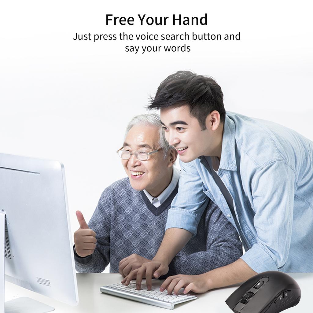 DOSMONO 2,4G Беспроводная интеллектуальная голосовая мышь-переводчик с 6 кнопками для ноутбука, ПК, компьютера, поддержка Windows