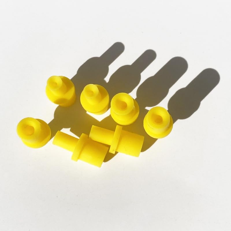 Набор для чистки печатающих головок, 5 шт. Шприц, Соединитель для сопла, Конвертер 4 мм, Желтый резиновый адаптер для струйных принтеров Epson Ecotank, HP, Brother