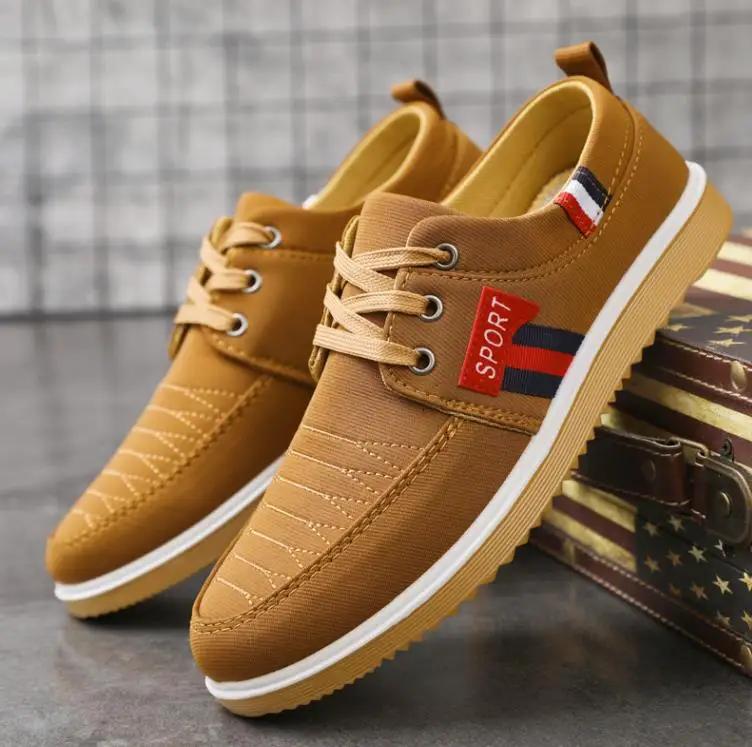 Новые мужские парусиновые туфли, легкие спортивные туфли, повседневная сетчатая дышащая вулканизированная обувь, классическая модная рабочая обувь на шнуровке