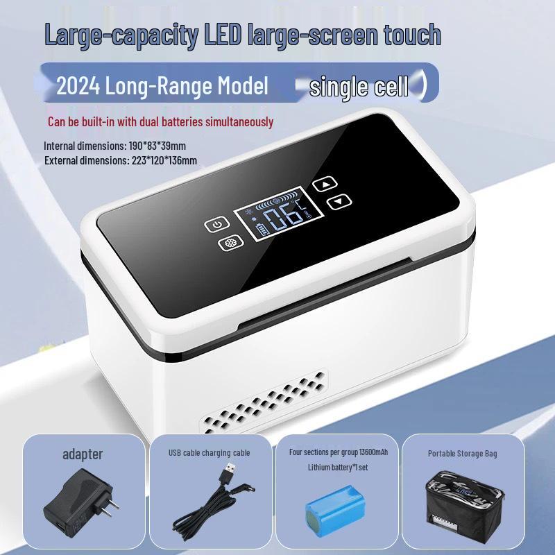 Портативный мини-холодильник для хранения инсулина и гормонов - Постоянная температура и перезаряжаемый