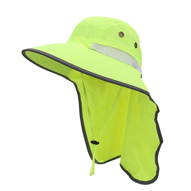 Summer eaves shading neck protection sun protection cap breathable cleaner road maintenance outdoor eaves shawl integrated hat