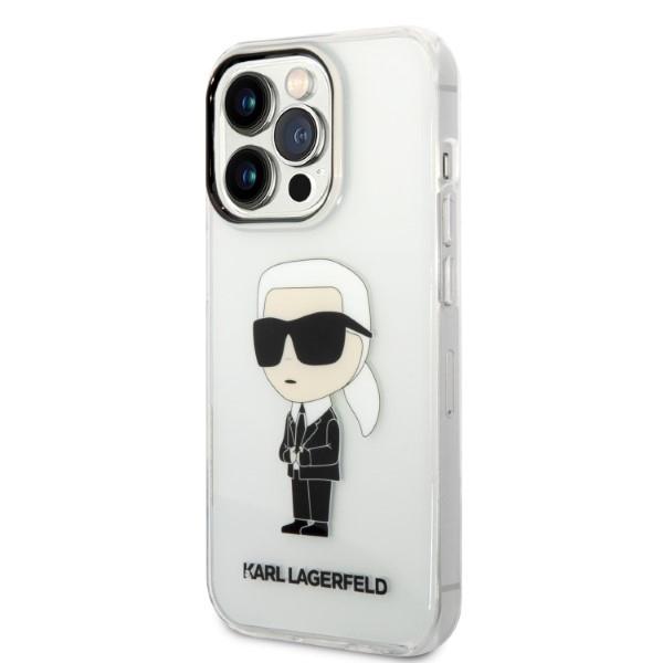 Etui do iPhone 14 Pro Max Karl Lagerfeld Ikonik Transparentne
