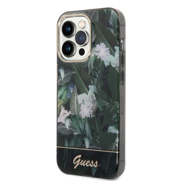 Etui do iPhone 14 Pro Max Guess Jungle Collection Zielone