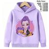 KPop Demon Hunters Толстовки Одежда для Малышей Девочек Мальчиков Модные Повседневные Толстовки с Капюшоном K-Pop Demon Hunters Лонгсливы Детские