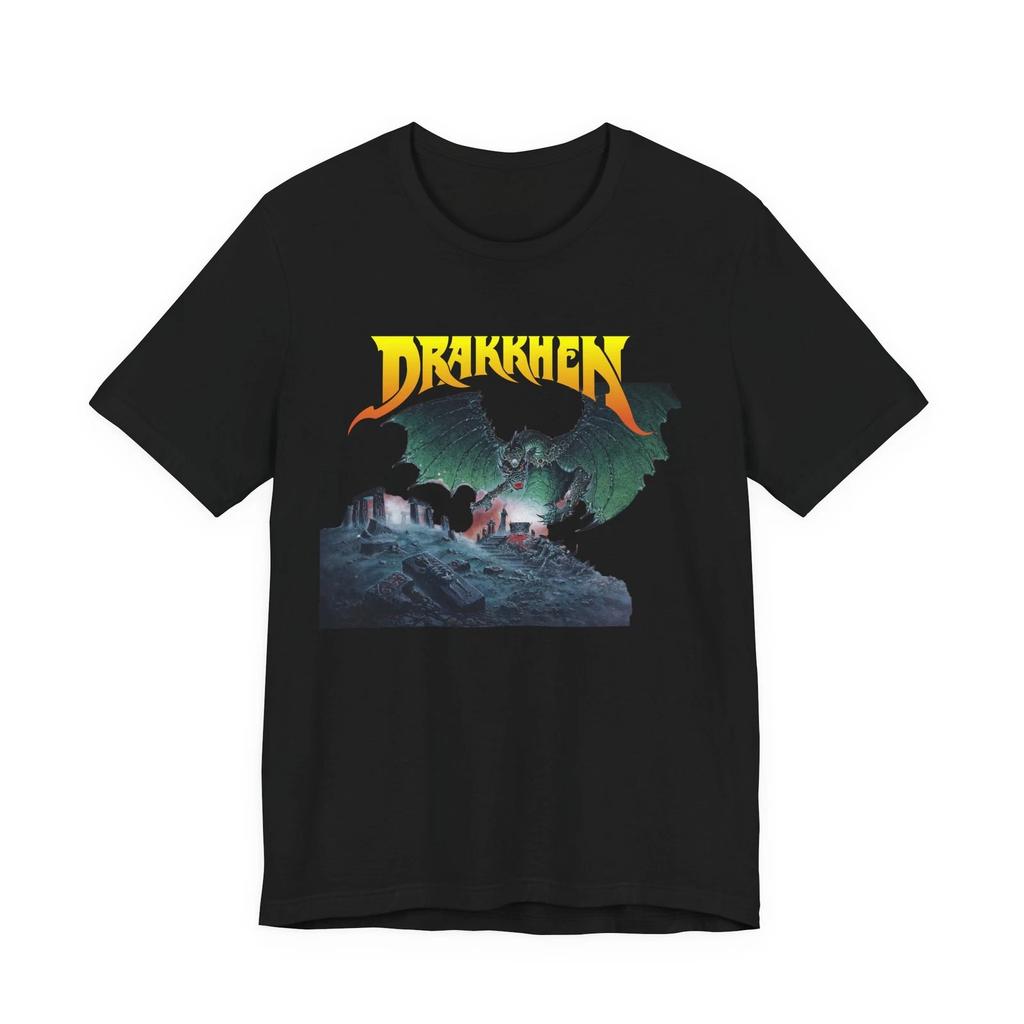 Drakkhen SNES 90-е Ретро Стиль Обложка Унисекс Футболка с коротким рукавом