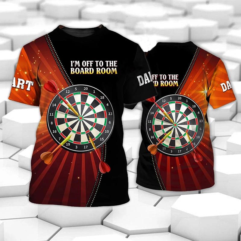 Beer And Darts 3D Print Men T-shirt Summer Cool Streetwear O-Neck Short Sleeve T Shirts Oversized Harajuku Boys Kids Tees Tops