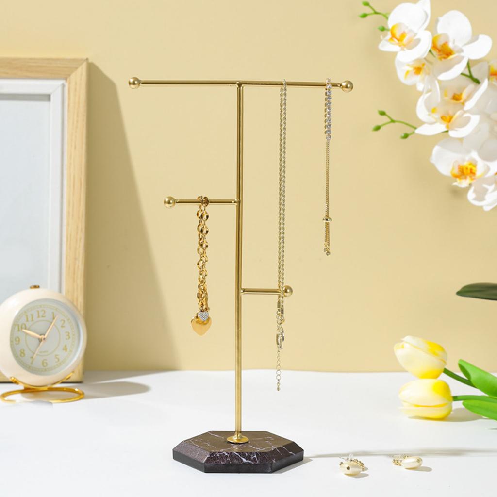Элегантная Т-образная стойка для ювелирных изделий, органайзер, полка для демонстрации ожерелий, браслетов, часов, экономящая место стойка для презентации ювелирных изделий