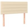 Box Spring Bed with Mattress Cream 90 x 190 cm Fabric