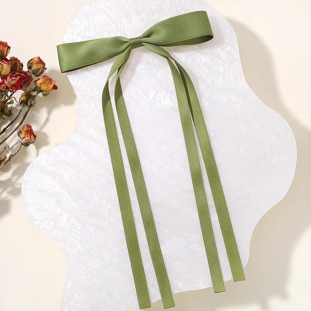 2 шт./лот лента бант повязка на голову длинная кисточка милая заколка для волос женские аксессуары для волос головные уборы для вечеринок для девочек боковые зажимы