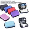 Storage Box Bag Mini Zipper Square EVA Case Headset USB Cable Organizer Portable Earbuds Pouch