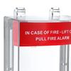 Защитная крышка ручного извещателя Легкая установка «под ключ» Прозрачный поликарбонат Защитный экран для пожарной сигнализации, рычаг «потянуть», для школ, офисов